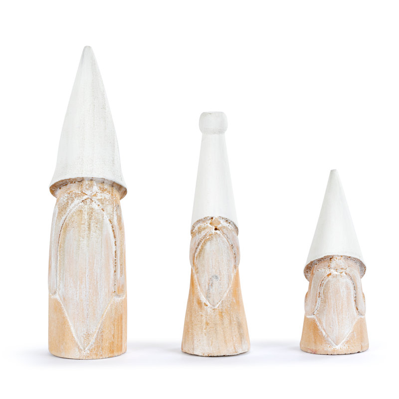 Wood Decorative Gnomes - 3 Assorted