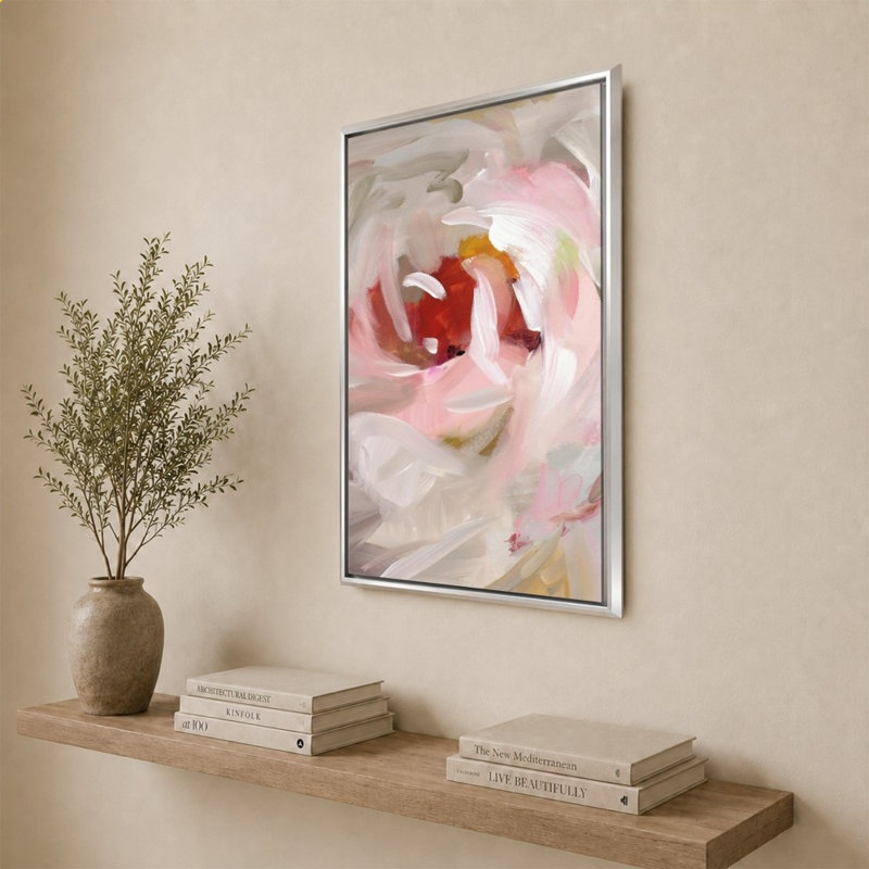 «Flower Soul» par Danhui Nai, impression sur toile, 40" H x 28" W, Silver