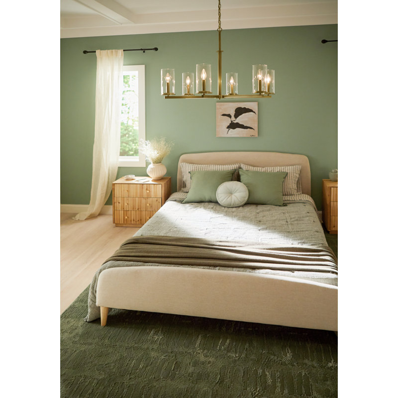 Lustre 6 lumières 21,75 "21,75", Laiton