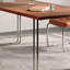 Élégant bureau rectangulaire en acier inoxydable-81507903