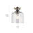 Winslow 1-Light Brushed Nickel Semi-Flush Mount Light with Clear Seeded Glass Shade-306069023