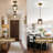 Modern Smoked Gray 1-Light Pendant Light With Glass Shade