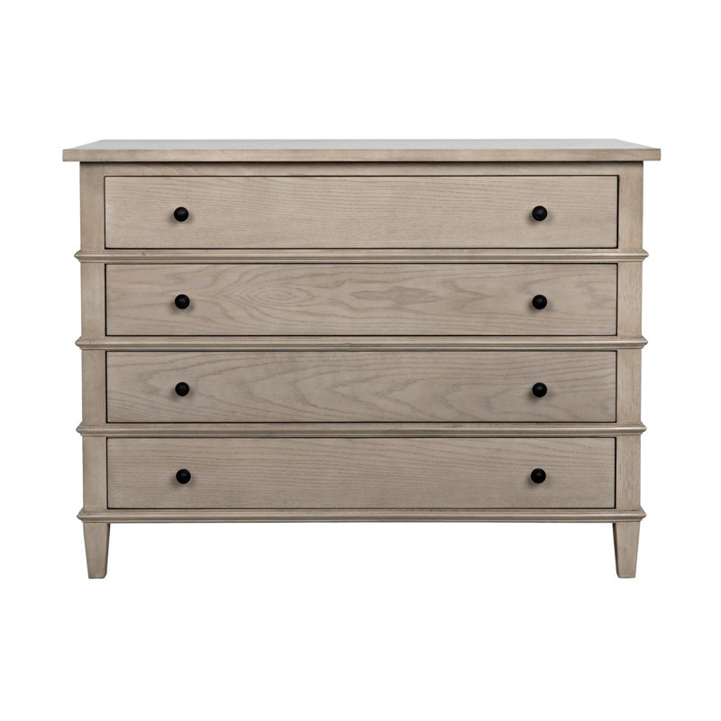 Dennis 4 - Drawer Solid Wood Dresser, Sand