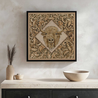 Leather Buffalo by Cindy Jacobs Art Print
