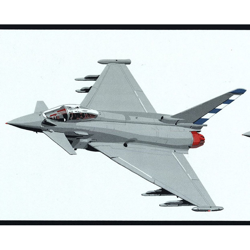 Bordure de papier peint avion militaire volant L 15 pi x l 7 po