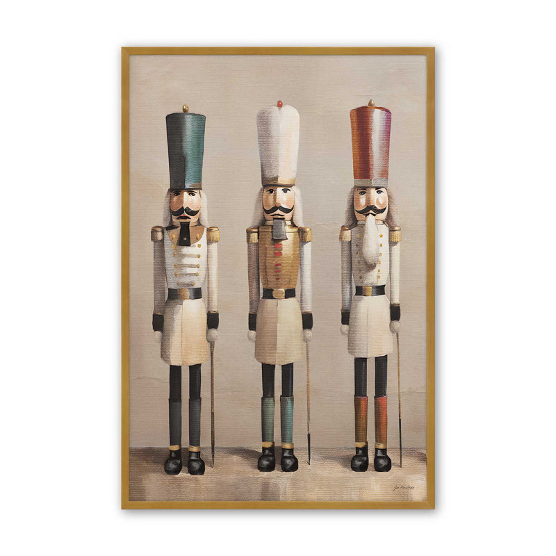 «Nutcracker Trio» par Jo Moulton, reproduction d'art sur toile, H 49,5 po x l 37,5 po, Doré
