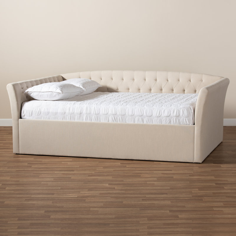 Eppie Upholstered Daybed, Queen, Beige