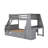 Twin Over Full Bunk Bed With Trundle And Desk, Three Storage Drawers And Shelf-954859155