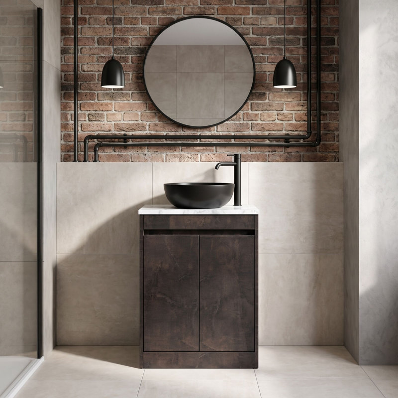 Havana 620 mm Bathroom Vanity, Metallic Slate