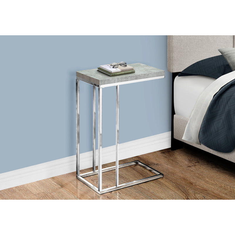 Table en stratifié gris pour la chambre à coucher, bureau - collation à base de métal stable dans le salon, salle familiale