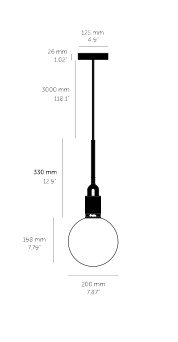 Linear Knurl 1 - Light LED Pendant, Gun Metal/Smoked