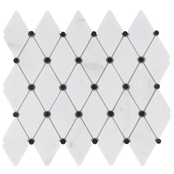 11.5" x 12.75" Marble Mosaic Tile