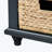 42" Wide Shoe Storage Bench with Cushion Entryway Bench with 3 Drawers and 3 Rattan Baskets-2063284104
