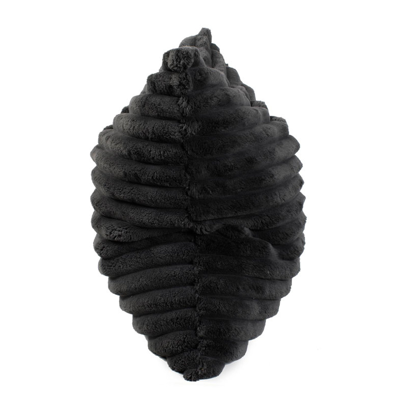 Oreiller Shar Pei , Noir, Carré 24 po, Polyester