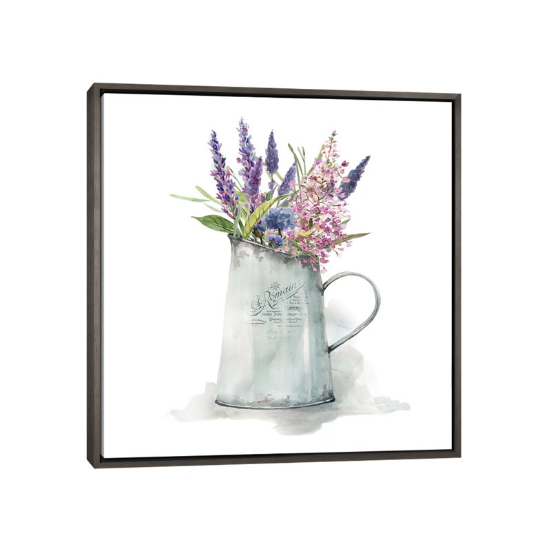 par impression, Toile encadrée de bois rustique foncé, Aucun mat, H 26 po x l 26 po x P 1,5 po
