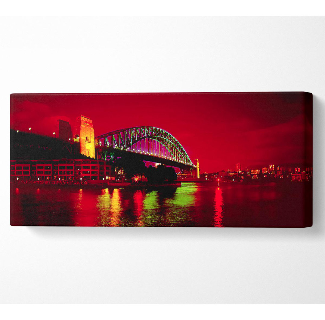 Sydney Harbour Bridge Red Glow - Kunstdrucke auf Leinwand