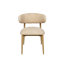  Chaise rembourrée Olimpio - Cuir beige naturel-208652166