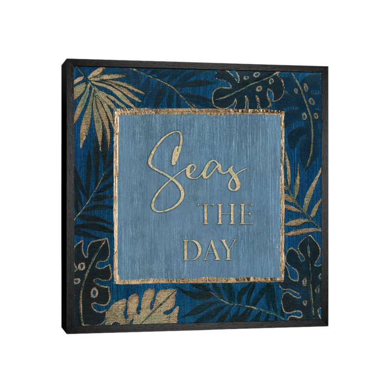 Seas The Day by Tava Studios - Gallery-Wrapped Canvas Giclée on Canvas, Black Framed, 66.04 cm H x 66.04 cm W