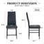 Ensemble de 2 chaises de salle à manger en cuir avec dossier haut moderne et rembourré et pieds en métal pour la cuisine, la salle à manger et le salon-1105358923-1105358921