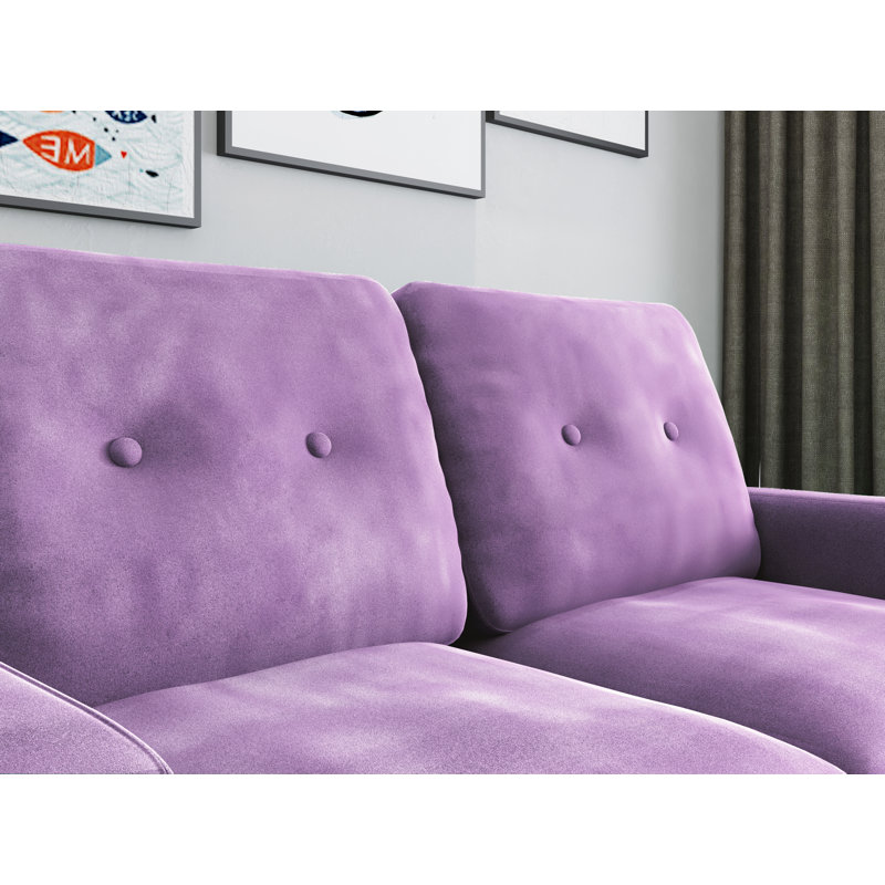 Causeuse 58 po, Velours lavande