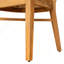Chaise en bois d'acacia avec osier brun clair Netro