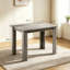 Table de salle à manger moderne en bois gris pâle, 120 cm x 69 cm, idéale pour les petits espaces en appartement.
