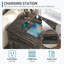 Table d'appoint de style campagnard 23,6 po avec station de charge, table de chevet et table de chevet-1814707125