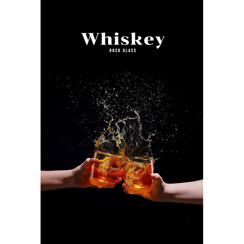 Verres à whisky en cristal à double pierre (395 ml / 13,3 oz liq.)