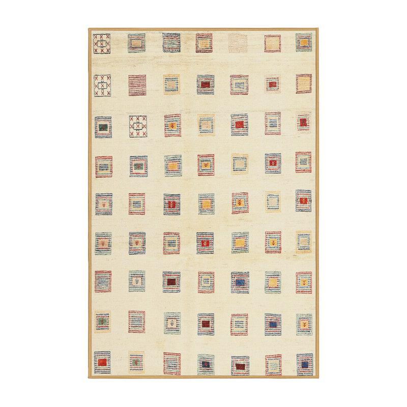 Tapis beige/brun/gris contemporain, Rectangle 5 pi x 7 pi