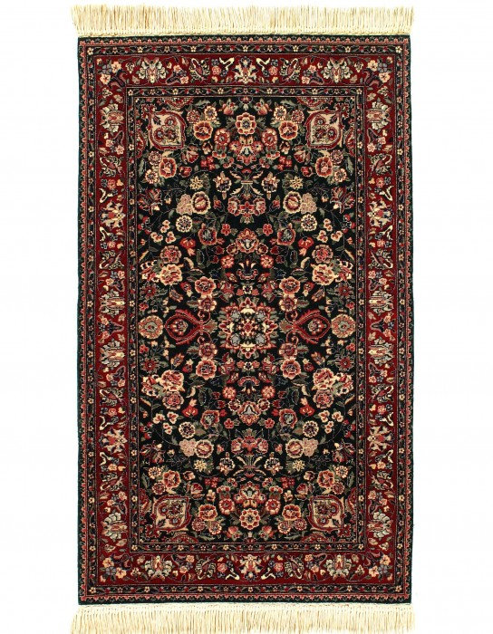 Motif de Yazd chinois finement noué à la main 3 pi x 5 pi 2 po