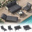 Outdoor Sectional Couch With Coffee Central Table Patio Conversation Sets