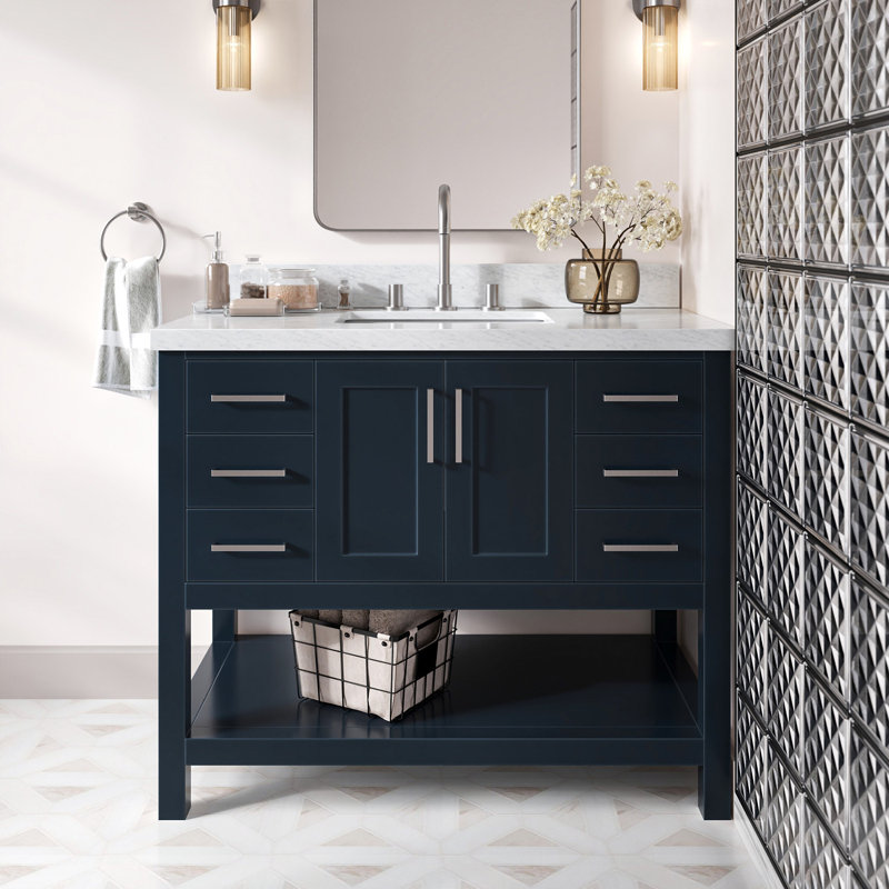 Magnolia Bath Vanity Rectangular Basin S043SCWRV, Midnight Blue, Rectangular