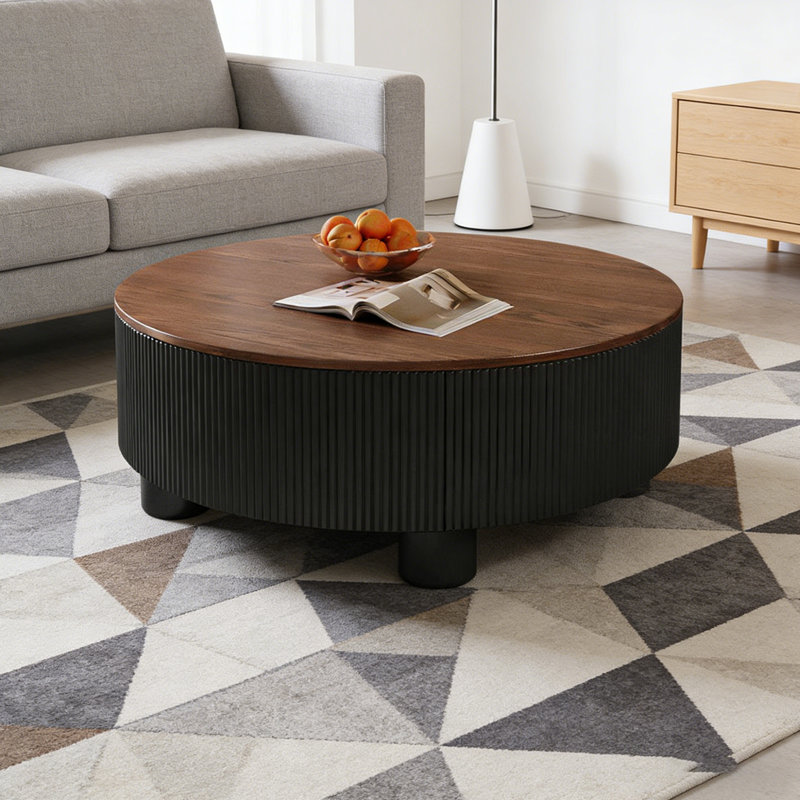 Hakon, H 12,59 po x L 27,55 po x l 27,55 po, Noir
