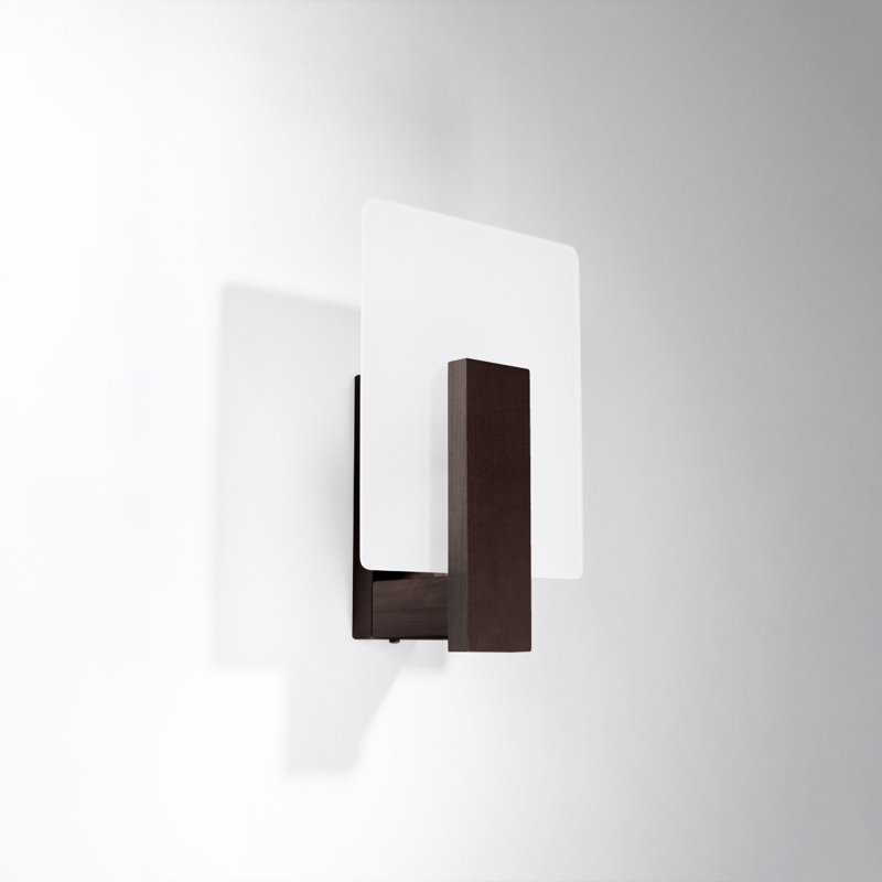 Wall lamp LAPPO white, Wenge