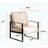Mid-Century Modern Accent Chair, Durable Square Metal Frame, Plush Upholstery-1153202129