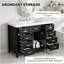 Meuble-lavabo 47 po sans lavabo, armoire seulement, 2 portes et 8 tiroirs, système de fermeture en douceur, design classique, noir