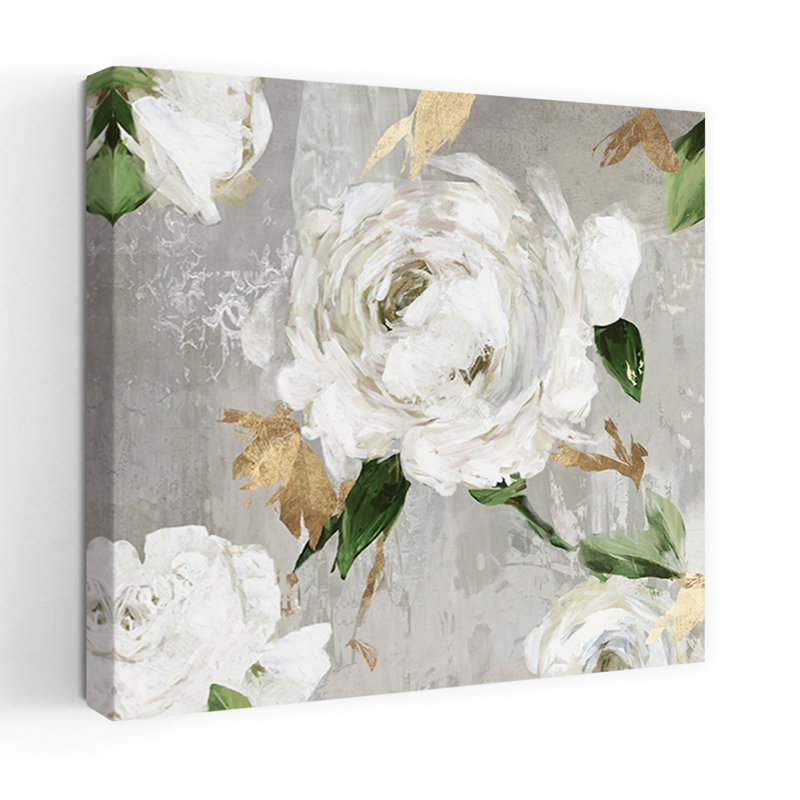 Garden Memories I Abstract Delicate Elegant Nature Landscape Art, H 36 po x l 36 po