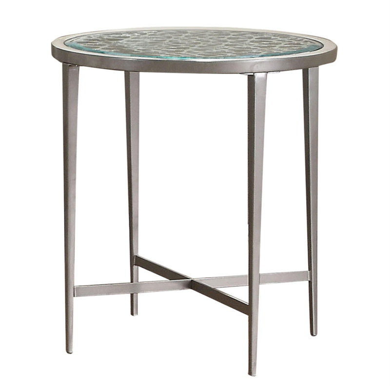Table de bout à plateau en verre