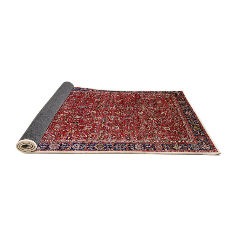 Tapis de style oriental rouge, Rond 4 pi
