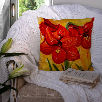 Amaryllis Indoor/Outdoor Throw Pillow