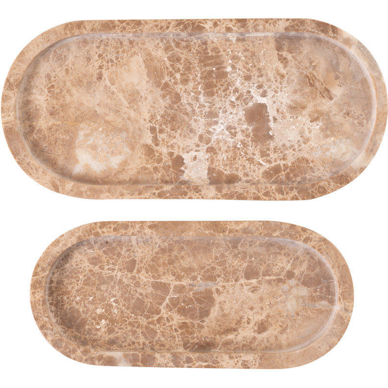 Marbre véritable Vanta beige 2 pièces Plateau, Beige