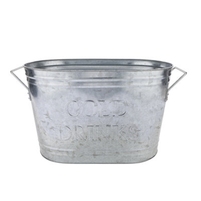 Country Home™ Cold Drinks Galvanized Metal Tub