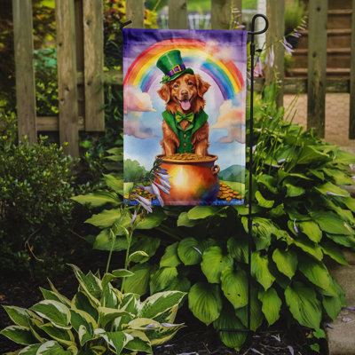 Nova Scotia Duck Tolling Retriever St Patrick's Day Garden Flag, Double-sided Yard Banner For Mailbox, Patio, Or Flower Bed, Weather-resistant Outdoor Decorative Flag