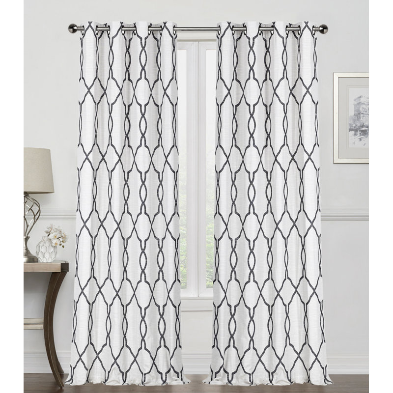 France Room Darkening Curtain Pair, 50" W x 63" L, Gray