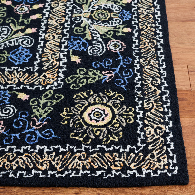 Tapis oriental en laine et coton touffeté à la main Ashly, Rectangle 4 pi x 6 pi