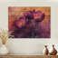 Mauve et or, paysage de rêve moderne, champ de tulipes I - art mural en bois de tulipes - sur bois de pin naturel-313311294