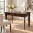 47" Solid Pine Wood Writing Desk with 2 Drawers and Turned Legs