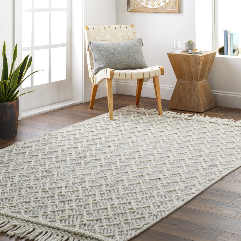 Tapis gris tissé à la main Barbaresi, Rectangle 8 pi x 10 pi