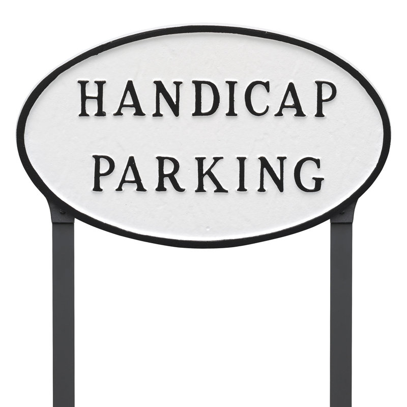 Sign with Lawn, White/Black