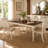 63"-78.7" W Extendable Dining Table with Self-Storing Leaf & Solid Wood Turned Legs